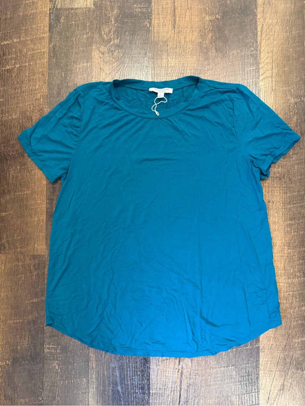 Green Envelope Teal Short Sleeve Crewneck Tee